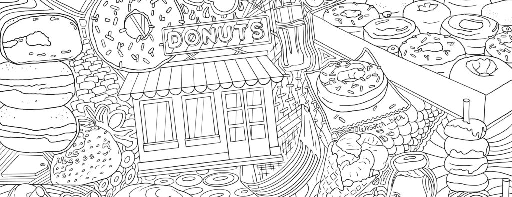 Donut and Dessert Coloring Page - Donut CriticDonut Critic - Dessert